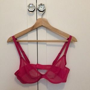 NWOT CUUP Plung mesh bra 36B